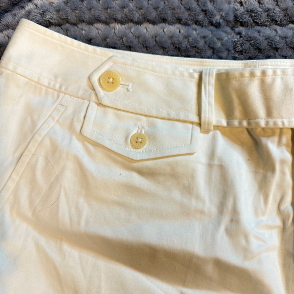 Lauren Ralph Lauren Petite White Cuffed Cotton Blend Shorts NWT Size 14P - Picture 4 of 9